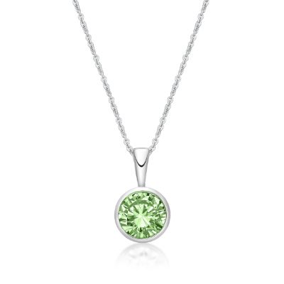 Picture of AUGUST      , 5mm BEZEL PENDANT with CHAIN
